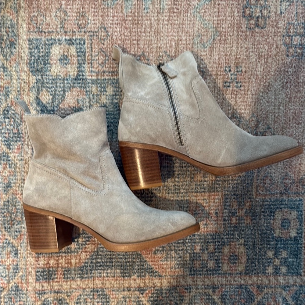 Women's Suede Ankle Boots - Gray